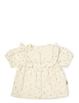 Cam Cam Copenhagen - Cleo Blouse, 80 Cm - Gots - Gold Flower - Palaidinės ir tunikos - Kreminė spalva