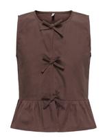 Kids Only - Kogclara Life Sl Bow Shirt Wvn - Palaidinės ir tunikos - Ruda