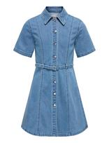 Kids Only - Kognoa Ss Belted Dnm Dress Yor - Suknelė trumpomis rankovėmis - Mėlyna