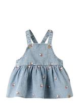 Lil'Atelier - Nbffunda Dnm Emb Skirtall 2106-Fd Lil - „Dungaree“ suknelė - Mėlyna