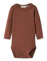 Lil'Atelier - Nbflayo Sup Ls Slim Body Solid Lil - Ilgarankovis bodis - Ruda
