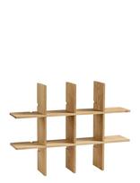 Aida - Raw Teak - Reol 46.5*34.6*10Cm 2 X 46.5*10*0.8 + 3 X 34.6*10*0.8Cm - Organizatorius