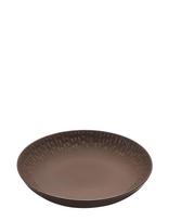 Aida - Confetti Chocolate Pasta Tall. M/Relief Porcelæn 1 Stk 23 Cm. - Makaronų lėkštė - Ruda