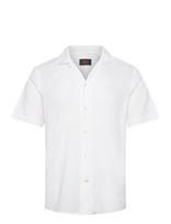 Morris - Resort Linen Ss Shirt-Classic Fit - Marškiniai trumpomis rankovėmis - Balta