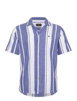 Morris - Resort Linen Ss Shirt-Classic Fit - Marškiniai trumpomis rankovėmis - Marga / raštuota