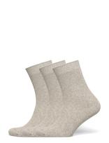 Organic Basics - Core Crew Rib Socks 3-Pack - Įprastos kojinės - Pilka