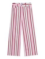 Laagam - Leroy Pink Striped Twill Pants - Plačios kelnės - Rožinė