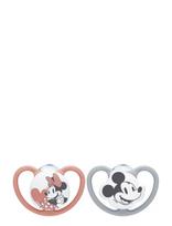 NUK - Space Pacifier Mickey Red/Grey, Size 6-18 Months - Čiulptukas - Pilka