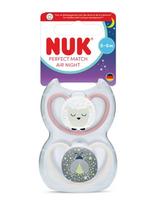 NUK - Perfect Match Air Night Sheep, Size 0-6 Months - Čiulptukas - Marga / raštuota