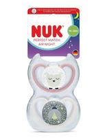 NUK - Perfect Match Air Night Sheep, Size 18-36 Months - Čiulptukas - Marga / raštuota