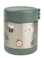 Done By Deer - Insulated Food Jar Tiny Trails Green 300 Ml - Baby Thermoses - Sidabro