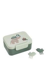Done By Deer - Tiny Lunch Box W/Snack Picks Tiny Trails Green - Kūdikių maisto indelis - Žalia