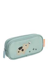 Done By Deer - Pencil Case Tiny Farm Blue - Pieštukų dėklas - Mėlyna