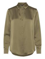 Lauren Ralph Lauren - Classic Fit Satin Charmeuse Shirt - Marškinėliai ilgomis rankovėmis - Žalia