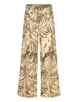 Lauren Ralph Lauren - Palm-Frond-Print Linen Wide-Leg Pant - Lininės kelnės - Chaki spalva