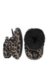 Melton - Leopard Textile Slippers - Šlepetės ir batai kambariams - Juoda