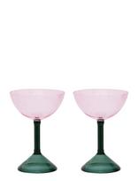 Urban Nature Culture - Urban Nature Culture Coupe Cocktail Glass, Set Of 2, In Gift Pack - Kokteilių taurė - Rožinė