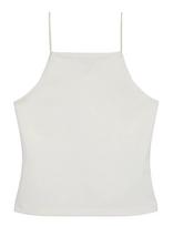 Calvin Klein Jeans - Sl Ponte Monogram Cami - Marškinėliai be rankovių - Kreminė spalva