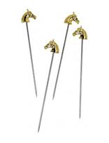 Here's How - Cocktailpinnar Hästmotiv, The Curly , Set Med 4 - Plaktuvai ir kokteilių reikmenys - Aukso