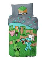 Minecraft - Bed Linen Minecraft Animals & Mobs 140X200 60X63 Cm - Patalynės komplektas - Žalia