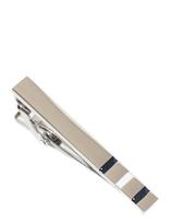 AN IVY - Silver Navy White Navy Bar 5 Cm - Kaklaraiščių segtukai - Sidabro