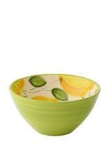 J-Line - Bowl Lemon Ceramic Yell/Grn M - Salotų dubenėlis - Geltona