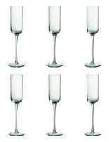 J-Line - S/6 Champagne Glass Myl Menthe - Šampano taurės - Žalia