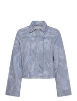 Gina Tricot - Embroidery Denim Shirt - Džinsiniai marškiniai - Mėlyna