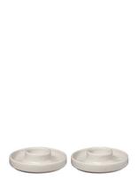 Blomus - Set Of 2 Egg Cups - 2,5 Cm, Ø 10,5 Cm - Pilar - Moonbeam - Kiaušinių indelis - Kreminė spalva