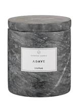 Blomus - Scented Travertine Candle - 9 Cm, Ø 8 Cm - Frabli - Magnet - Kvapni žvakė - Pilka