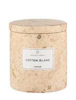 Blomus - Scented Travertine Candle - 9 Cm, Ø 8 Cm - Frabli - Travertine - Kvapni žvakė - Smėlio