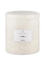 Blomus - Scented Travertine Candle - 9 Cm, Ø 8 Cm - Frabli - Moonbeam - Kvapni žvakė - Kreminė spalva