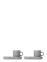 Blomus - Set Of 2 Espresso Cups - 0,05 L, Ø 5 Cm - Pilar - Mirage Gray - Espreso puodelis - Pilka