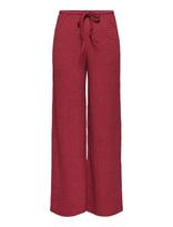 ONLY - Onlerikka Hw Wide Crinkle Pant Pnt - Plačios kelnės - Raudona