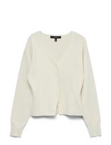 Vero Moda - Vmlucca Ls V-Neck Fitted Cardigan Lcs - Megztinis - Kreminė spalva