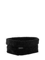 Blomus - Crochet Rope Basket L - 20 X 12 X 9 Cm - Tela - Black - Sandėliavimo krepšys - Juoda