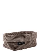 Blomus - Crochet Rope Basket L - 20 X 12 X 9 Cm - Tela - Taupe - Sandėliavimo krepšys - Ruda