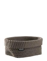 Blomus - Crochet Rope Basket L - 20 X 12 X 9 Cm - Tela - Fungi - Sandėliavimo krepšys - Pilka