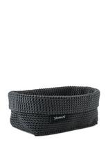 Blomus - Crochet Rope Basket L - 20 X 12 X 9 Cm - Tela - Anthracite - Sandėliavimo krepšys - Juoda