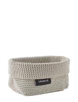 Blomus - Crochet Rope Basket M - 15 X 10 X 9 Cm - Tela - Sand - Sandėliavimo krepšys - Smėlio