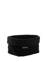 Blomus - Crochet Rope Basket M - 15 X 10 X 9 Cm - Tela - Black - Sandėliavimo krepšys - Juoda