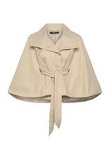 Gina Tricot - Short Cape Trench Jacket - Lietpaltis - Smėlio