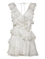 Gina Tricot - Frill Mini Dress - Trumpa suknelė - Balta