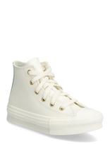 Converse - Ctas Eva Lift Hi Egret/Egret/Light Gold - Aukštakulniai sportbačiai - Kreminė spalva