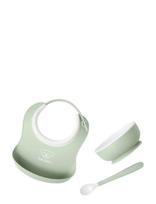 BabyBjörn - Babybjörn Baby Feeding Set, 3Pcs, Powder Green - Kūdikių vakarienės rinkiniai - Žalia
