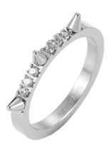 Bud To Rose - Crown Spike Ring Clear/Silver - Žiedas - Sidabro