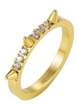 Bud To Rose - Crown Spike Ring Clear/Silver - Žiedas - Aukso