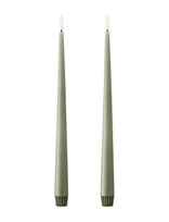 Ester & Erik - Led Taper Candle 30Cm 2-Pack - LED žvakė - Žalia