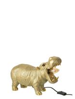 J-Line - Table Lamp Hippopotamus Resin Gold Colored - Stalinė lempa - Aukso