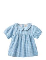 Copenhagen Colors - Houndstooth Blouse W. Collar - Palaidinės ir tunikos - Marga / raštuota